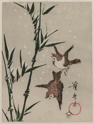 Mussen, Bamboe en Vallende Sneeuw, ca. late 1820s