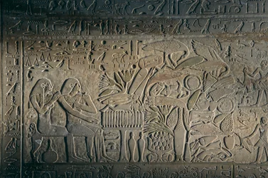 Reliëf uit Abydos, artefact; Egypte, 2005 (foto)