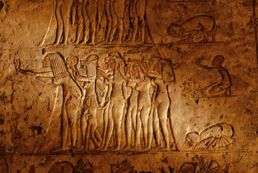 Reliëf uit het graf van Meryre (Merera), Hogepriester van de Aten in Akhetaten