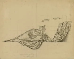 (Rotunda van het Capitool van de staat Iowa) (Kunst, studie voor paneel)