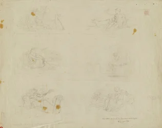 (Rotunda van het Capitool van de staat Iowa) (studie voor Six Lunettes)