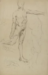 (Zonder titel) (Studies van mannelijke naakten)