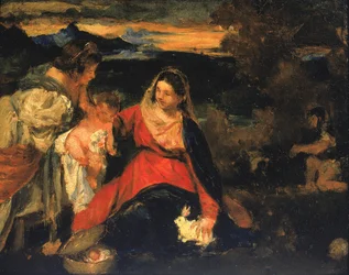 Naar Titiaans "Madonna van het Konijn