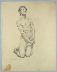 Figurenstudie voor "De verzoeking van Sint Antonius"
