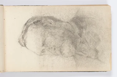 Schetsboekpagina: Portret van man met baard