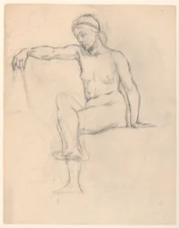 Studie voor "Astronomie," "De Wetenschappen," Library of Congress, Washington D.C.