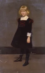 Zonder titel, portret van een jong meisje, ca. 1900