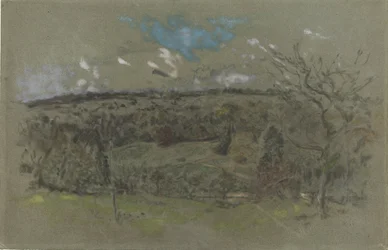 Heuvelachtig landschap in herfstkleuren