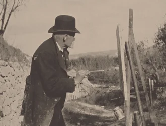 Paul Cézanne schildert in Les Lauves