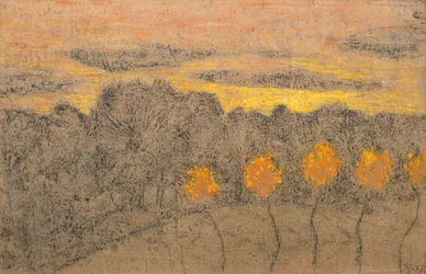 Landschap met gele bomen, 1893-1895