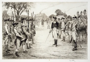 George Washington en zijn troepen