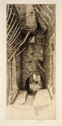 Trappen en deuropeningen (straat van de Rode Zee)