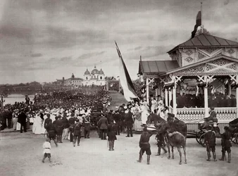 Tsarevich Nicholas van Rusland in Novocherkassk, Rusland