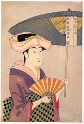 Vrouw met een parasol