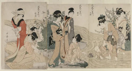 Musashi, Omi, Yamashiro en Settsu provincies uit de serie Modieuze Zes Juweelrivieren