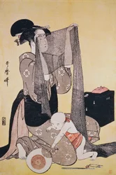 Handwerk, ca. 1794, door Kitagawa Utamaro (1753-1806), houtsnede, Japan, Edo-periode