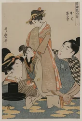 Oshichi en Kichisaburo (uit de serie Muziek over het thema van trouw in de liefde)