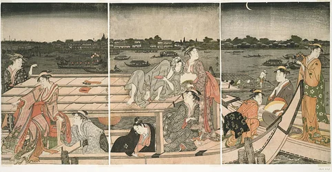 Pleziervaart op de Sumida-rivier