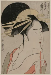 Takigawa van de Ōgiya uit de serie Een Selectie van Oosterse Schoonheden