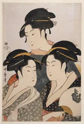 Drie schoonheden van de huidige dag Toji san bijin