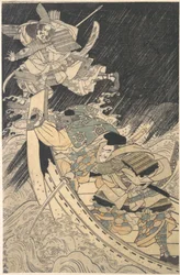 Minamoto Yoshitsune en Zijn Dienaar, de Monnik Benkei..., eind 18e eeuw