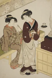Het Sakuragawa-theehuis, ca.1777