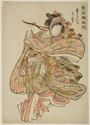 Bladeren van Esdoorns Bekijken (Momijigari), uit de serie "Dansgewoonten van Betoverende Figuren (Adesugata odori fuzoku)"