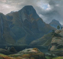 De aankomst in Nærøyfjorden (fjord)
