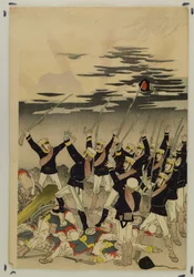 De zon rijst op boven een Japanse overwinning (De val van Pyongyang)