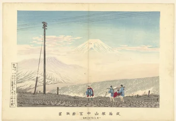 Uitzicht op de Fuji in de Hakone bergen