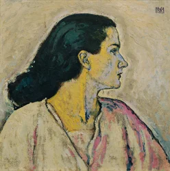 Vrouwenportret in profiel