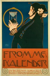 Moser, Koloman (1868-1918), Vrome kalender (Vrouwenkalender), kleurenlithografie, 1903, New York City, Museum of Modern Art (MOMA)