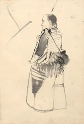 Danser in een visserskostuum