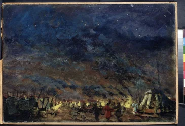 Het Polovtsische kamp. Decorontwerp voor de opera Prins Igor van Alexander Borodin
