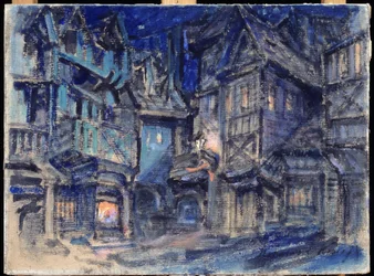 Decorontwerp voor het ballet Esmeralda van Anton Simon (1851-1916)