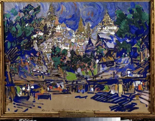 Decorontwerp voor de opera De gouden haan van Nikolaj Rimski-Korsakov (1844-1908), werk van Konstantin Aleksejevitsj Korovin