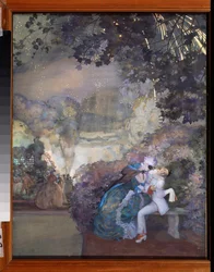 Pierrot en een vrouw (Flirt op een gemaskerd bal)