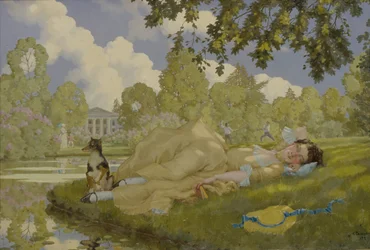 Slapende Vrouw in een Park