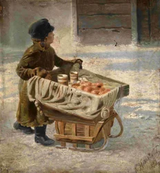 Jongen. Studie voor het Vastenavondfeest op het Admiraalsplein in Sint-Petersburg
