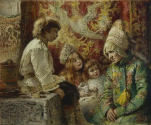 Oma met Kinderen Grootmoeders Sprookje, 1882