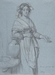 Studie van een Romeinse vrouw, 1841