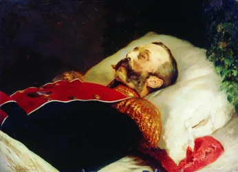 Konstantin Makovski Alexander II op het toneel 1881