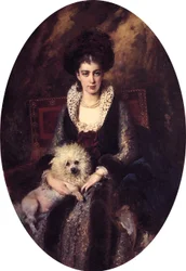 Maria Aleksejevna Makovskaja door Konstantin Makovski (1839-1915)