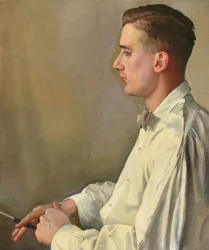 Russisch: "Portret van B. Snezhkovsky" Portret van B. Snezjkovski