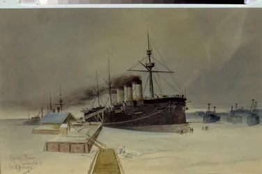 De gepantserde kruiser Rossia