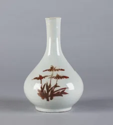 Fles met bloemmotief, Yi dynastie