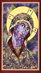 Paars Madonna-icoon