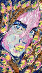 Levendig abstract gezicht