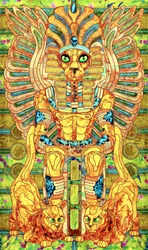 Levendige Egyptische godheid