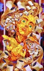 Levendig gefragmenteerd portret